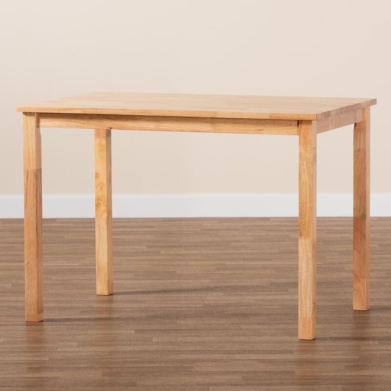 Baxton Studio Eveline Modern Natural Brown Finished Wood 43 Inch Dining Table