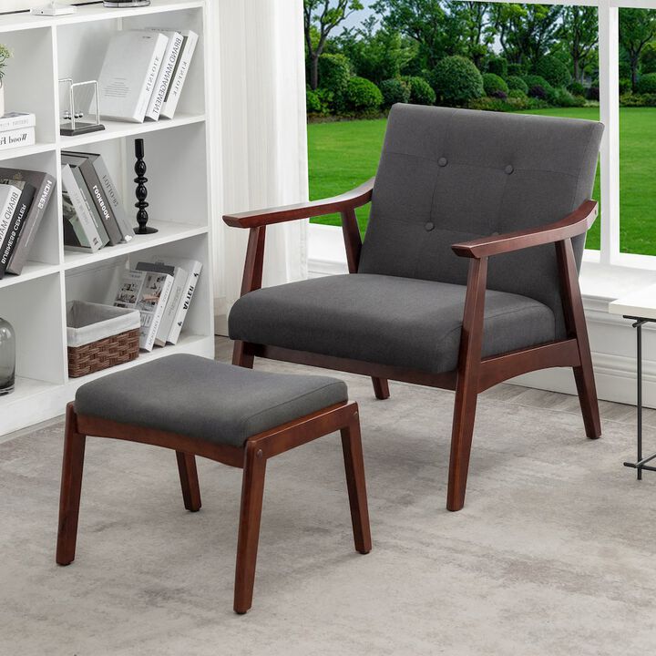 Convenience Concepts Take a Seat Natalie Accent Chair and Ottoman Set