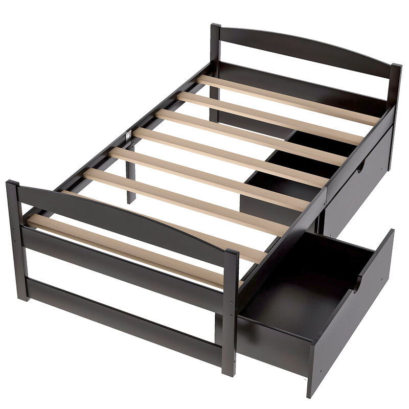 Merax Simple Style Platform Bed with Drawers