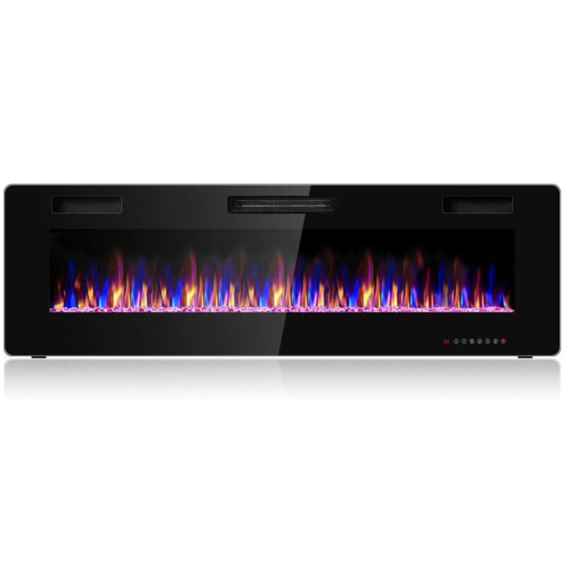 Hivvago 60 Inch Ultra Thin Electric Fireplace with 2 Heat Settings