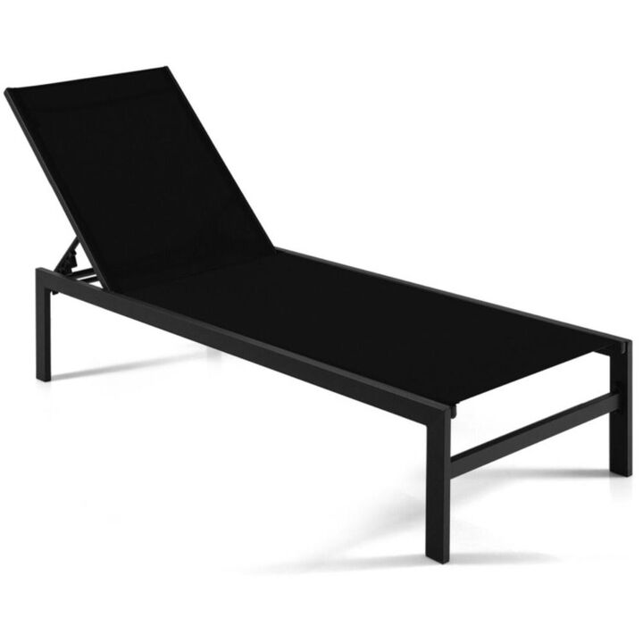 Hivvago 6-Position Chaise Lounge Chairs with Rustproof Aluminium Frame
