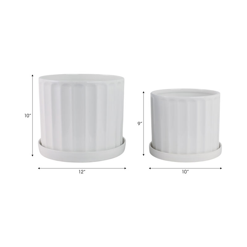 Ribbed Planter Set
