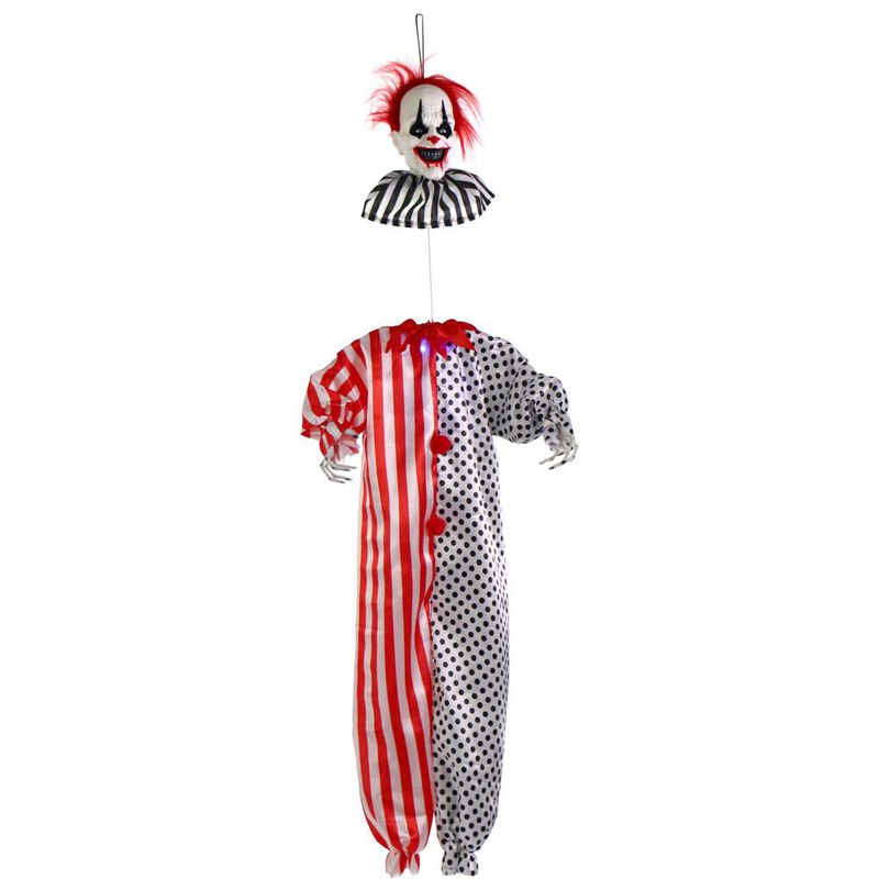 Haunted Hill Farm 47'' B/R Animated Hanging Headless Motion Clown