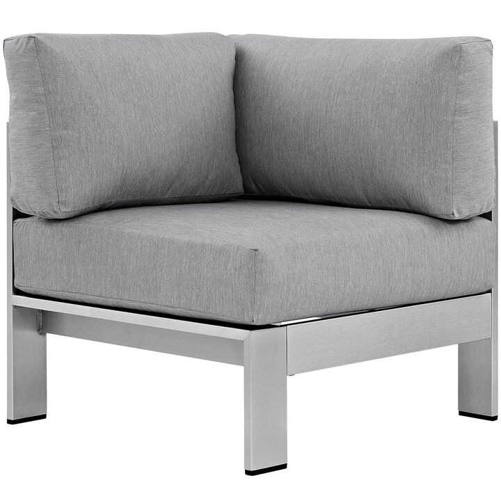 Modway - Shore Outdoor Patio Aluminum Corner Sofa