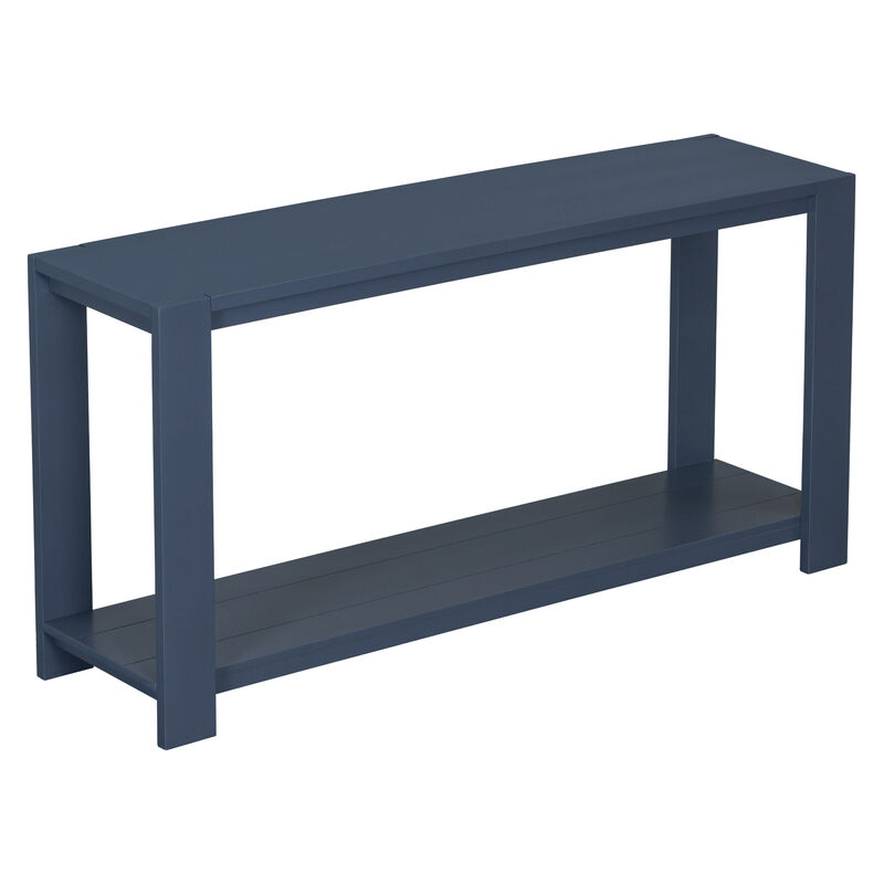 Merax Minimalist Console Table with Bottom Shelf