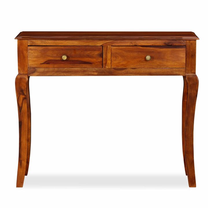 vidaXL Console Table Solid Sheesham Wood 35.4"x12.6"x30"
