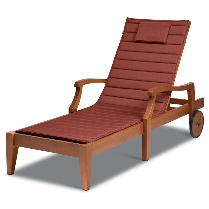Classic Accessories Storigami Water-Resistant 80 x 26 Inch Chaise Lounge Cushion, Heather Henna, Chaise Lounge Cushions Outdoor, Lounge Chair Cushion, Patio Furniture Cushions