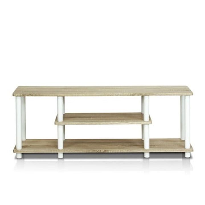 Furinno Furinno 12250R1WN/BK Turn-N-Tube No Tools 3D 3-Tier Entertainment TV Stands