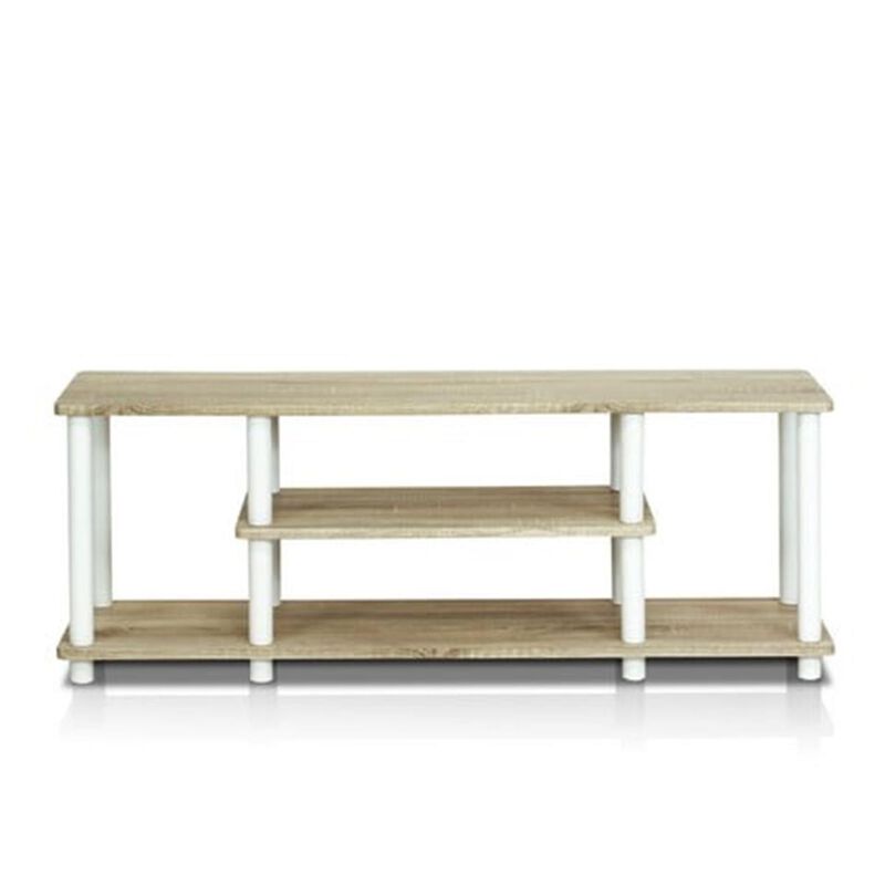 Furinno Furinno 12250R1WN/BK Turn-N-Tube No Tools 3D 3-Tier Entertainment TV Stands