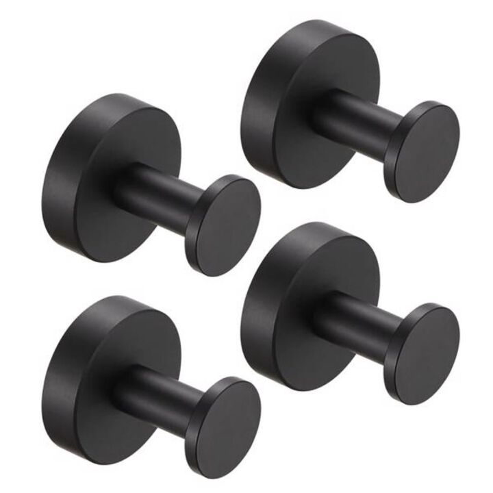 Round Base Wall-Mounted Coat Hook with Screws Sturdy Hanger for Entryway & Closet