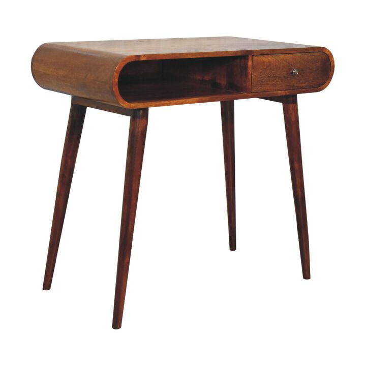 Artisan Furniture Chestnut London Open  1 Drawer Solid Wood Console