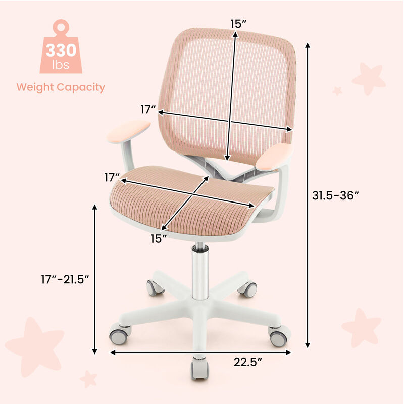 Swivel Mesh Children Computer Chair with Adjustable Height