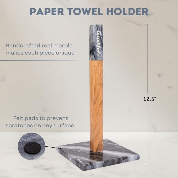 Premium Kitchen Countertop Marble Paper Towel Holder