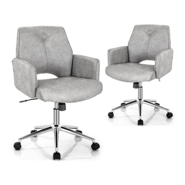 Hivvago Adjustable Hollow Mid Back Leisure Office Chair with Armrest