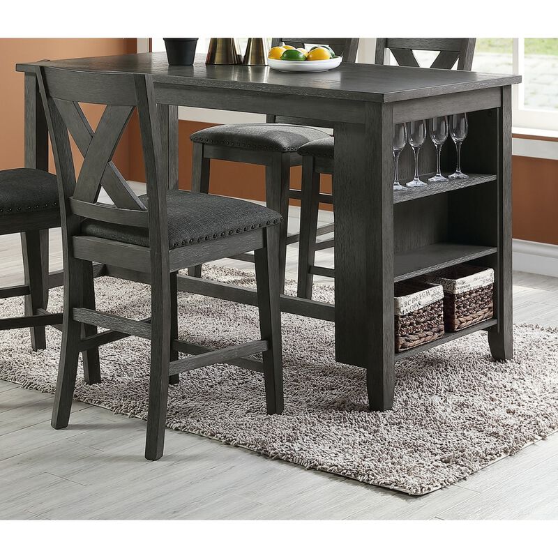 2 Modern Contemporary Dark Brown Counter Height Dining Chairs