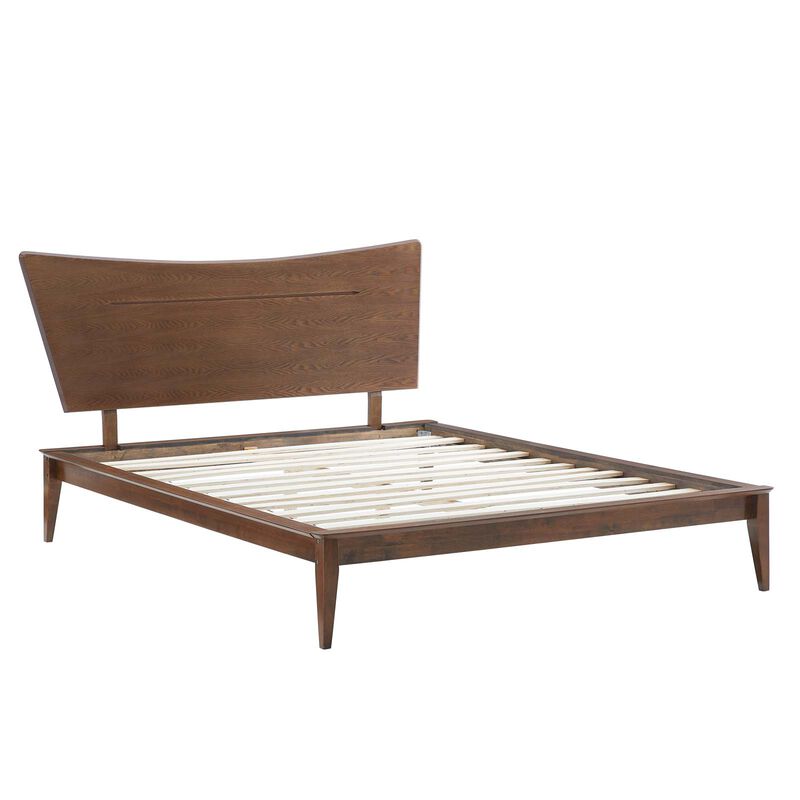 Modway - Astra King Wood Platform Bed Walnut