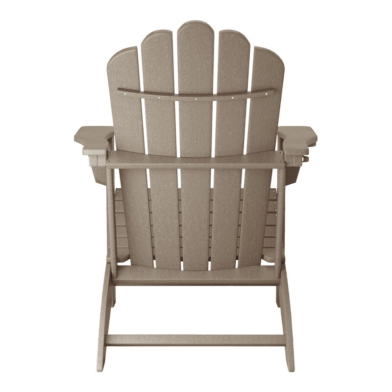 WestinTrends Outdoor Patio HDPE Adirondack Chair With Cup Holder