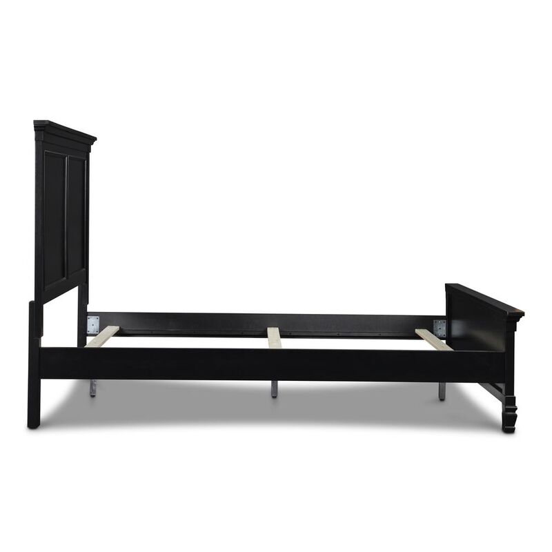 New Classic Furniture Furniture Tamarack Contemporary Solid Wood 4/6 Full Bed in Black