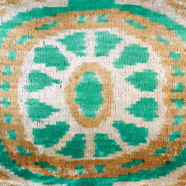 Pasargad Home Ikat Velvet Pillow- 15" x 24"