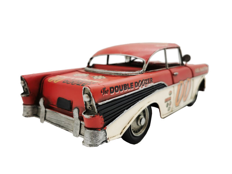 Red Classic Rally Car Metal Model