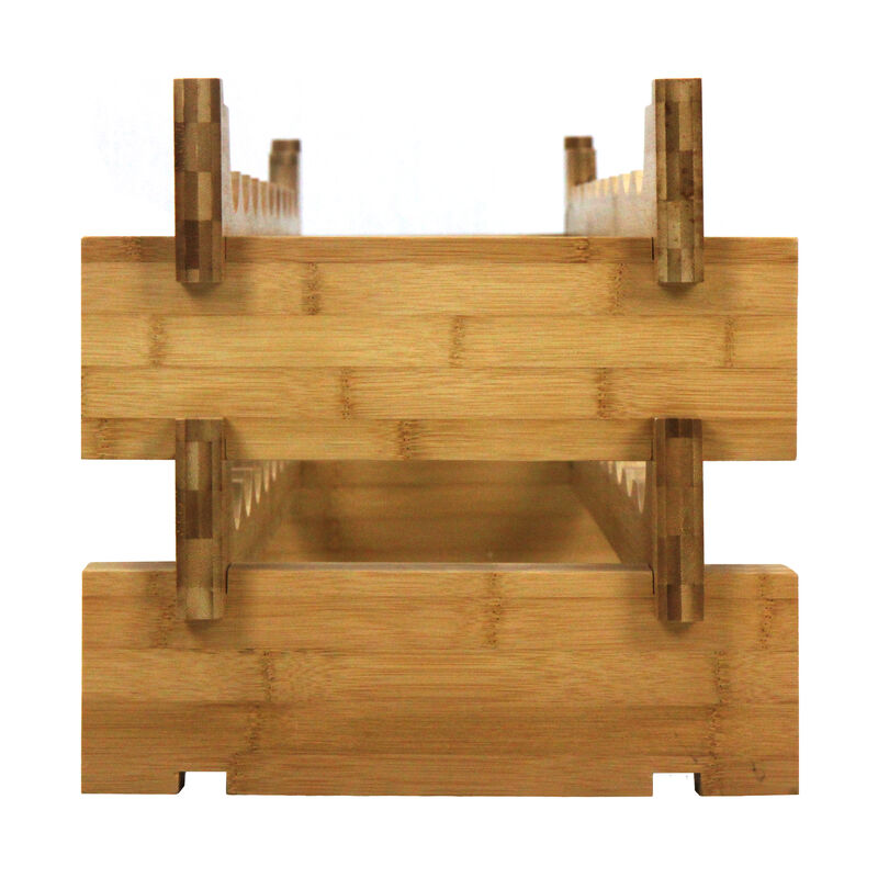 Oceanstar 18-Bottle Stackable Bamboo Wine Rack