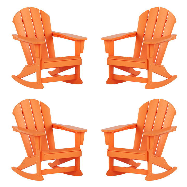 WestinTrends Outdoor Rocking Poly Adirondack Chair (Set Of 4)
