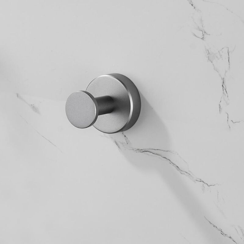Round Base Wall-Mounted Coat Hook with Screws Sturdy Hanger for Entryway & Closet