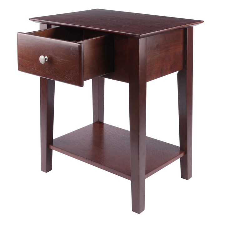 Winsome Wood Shaker Accent Table, Antique Walnut