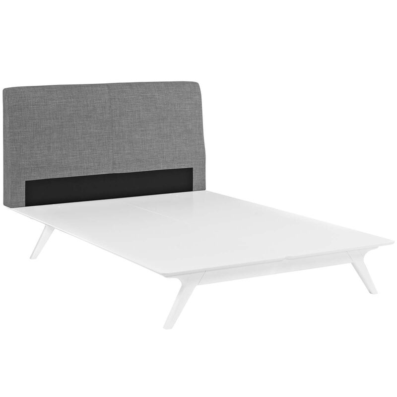 Modway - Tracy King Bed White Gray