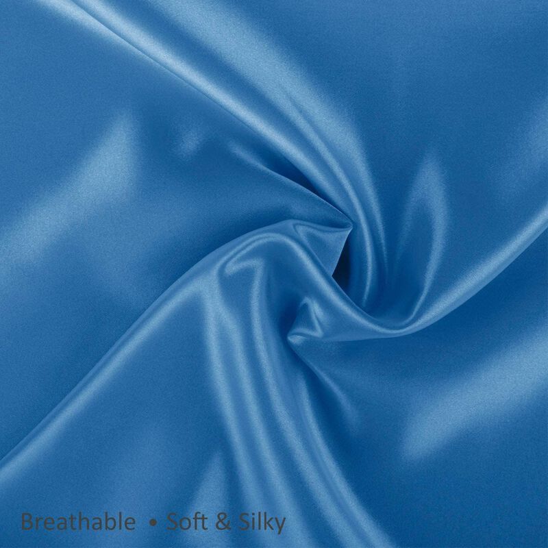 Satin Pillow Case with Zipper - Luxury Pillow Cover (Pillowcase Set of 2)