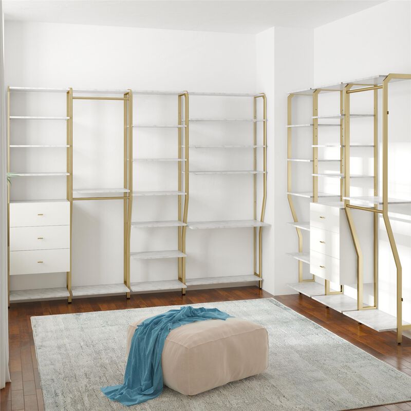 Gwyneth Modular Closet Vanity with Storage
