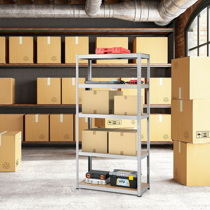72 Inch Storage Rack with 5 Adjustable Shelves