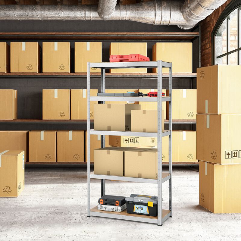 72 Inch Storage Rack with 5 Adjustable Shelves