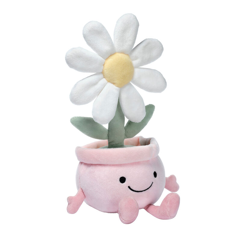 Lambs & Ivy Daisy Dreams Poseable Flower Pot Plush Stuffed Animal Toy - 11 Inch