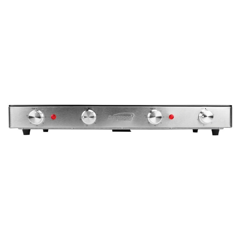 Brentwood Select 1800 Watt Double Infrared Electric Countertop Burner in Stainless Steel with Timer