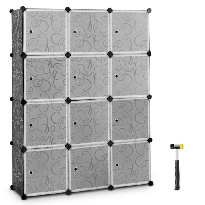 Hivvago DIY 12 Cube Portable Closet Storage Organizer