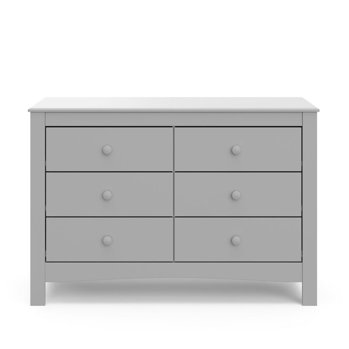 Graco Noah 6 Drawer Double Dresser (Pebble Gray)
