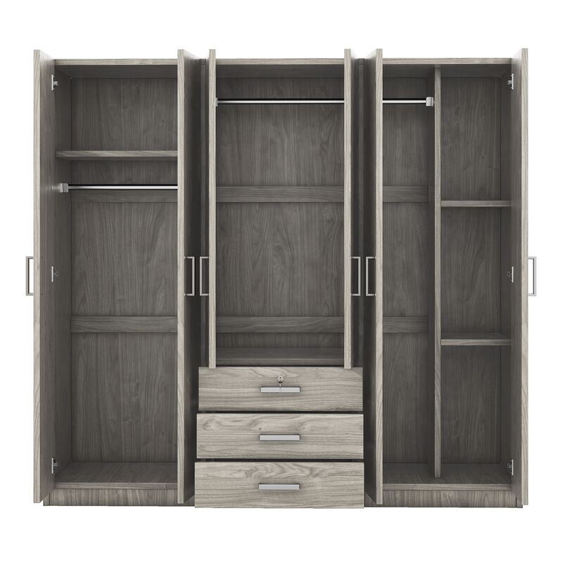 Merax 6-Doors Wooden Wardrobe Storage for Bedroom