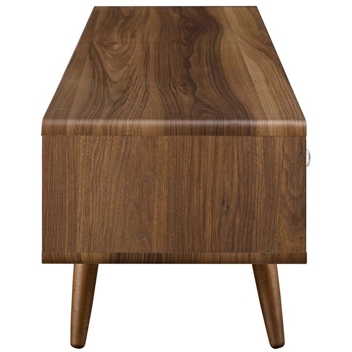 Transmit 55? TV Stand, Walnut White-Benzara