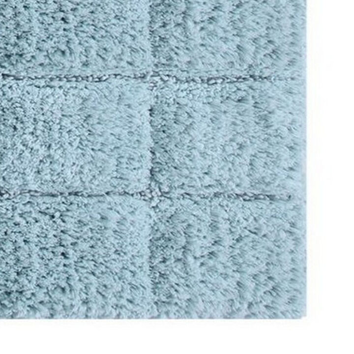 Knightsbridge Summer Tile 220 GSF Non Skid Back Bath Rug 17 x 24 - White