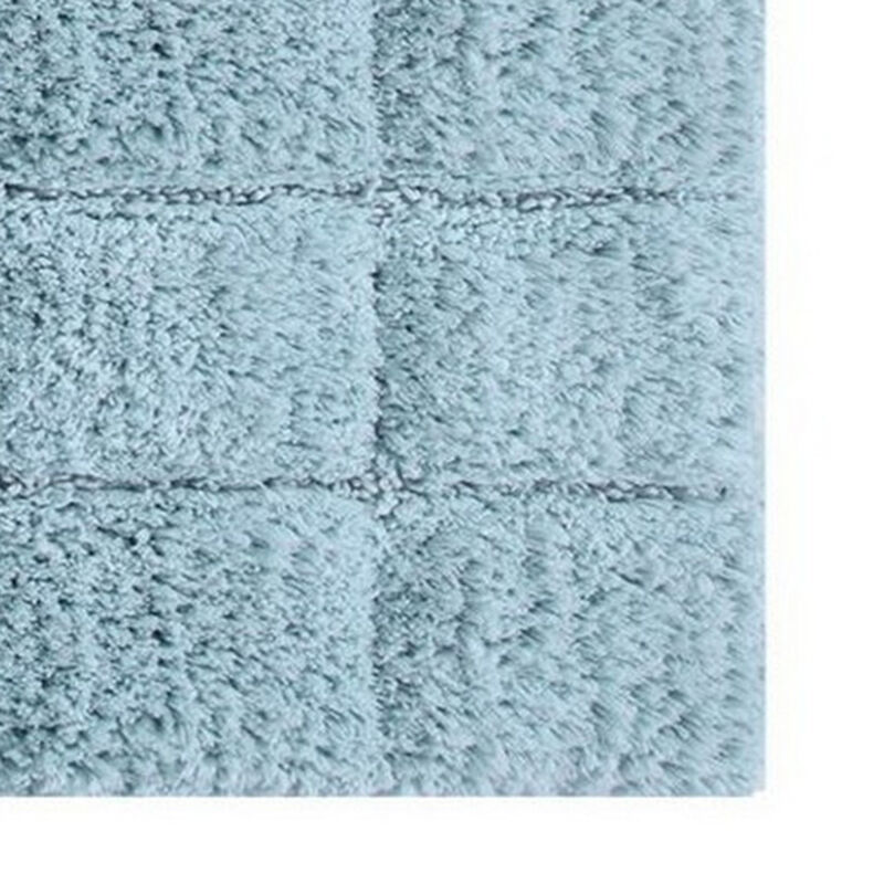 Knightsbridge Summer Tile 220 GSF Non Skid Back Bath Rug 17 x 24 - White