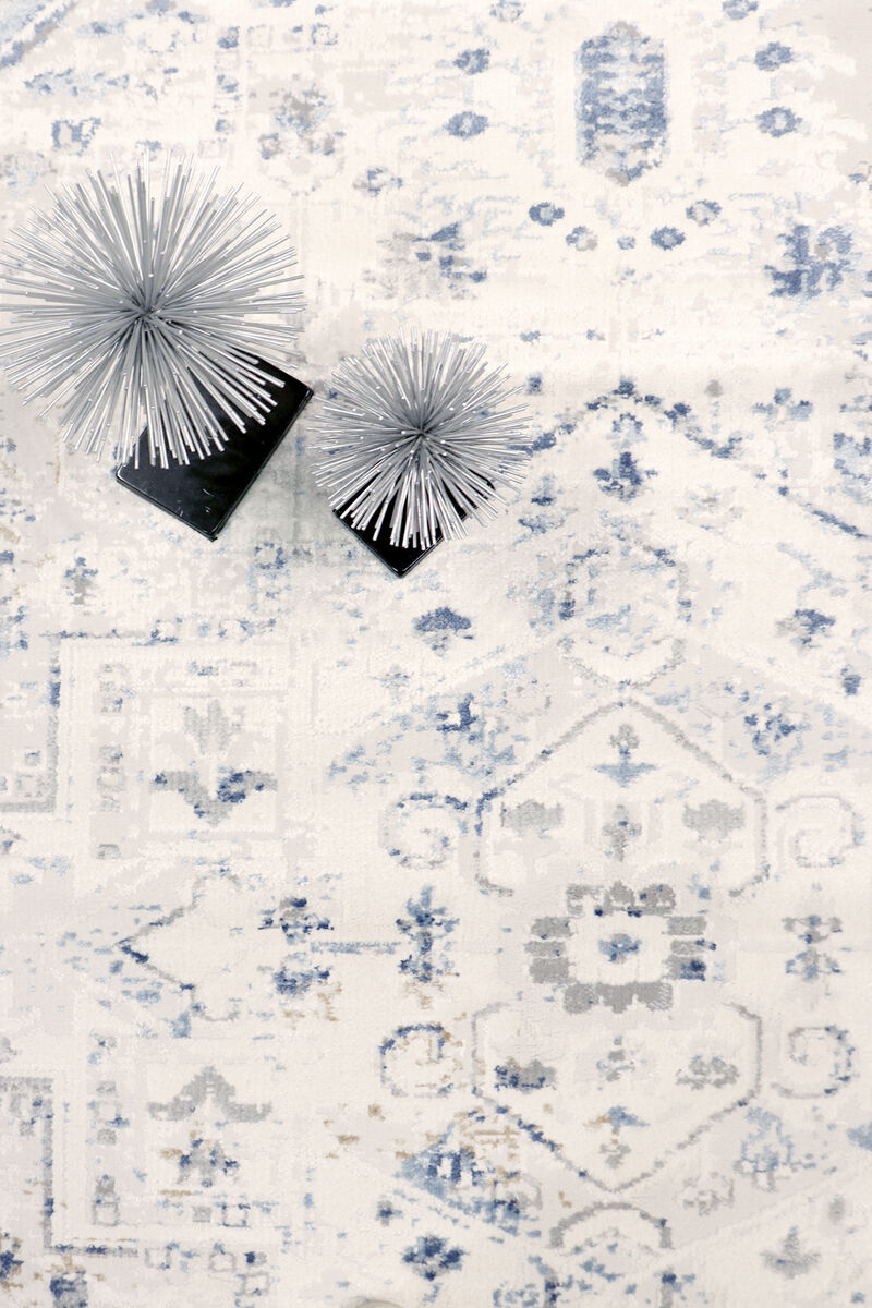 Pasargad Home Turkish Efes Design L. Grey Area Rug-Round 6'