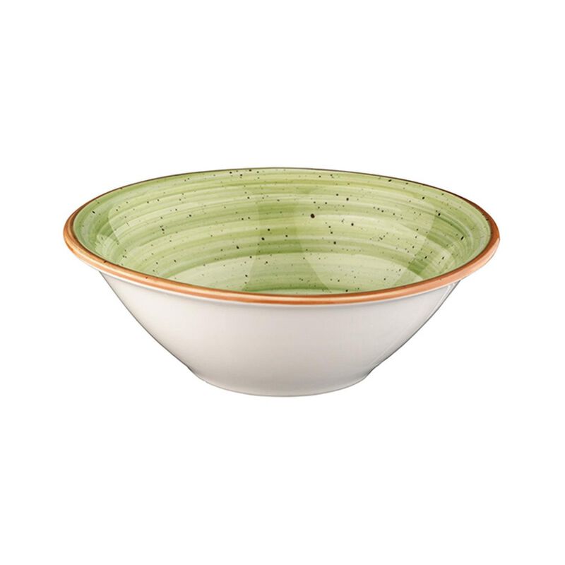 Therapy dia.6.25" h:2" 13 oz. Round Green Porcelain Bowl (Set of 4)
