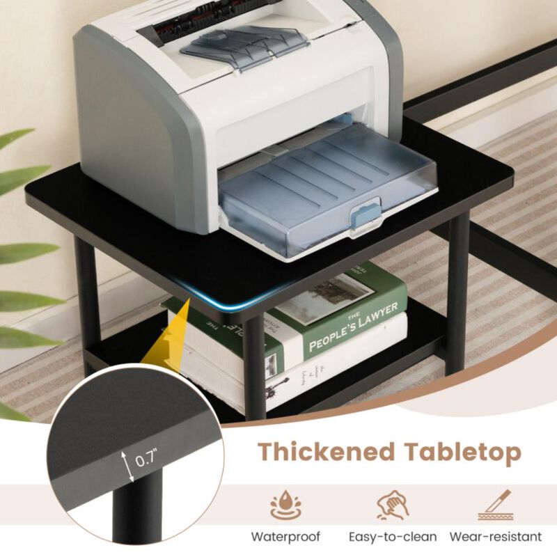 Hivvago Under Desk Printer Stand with 360Â° Swivel Casters