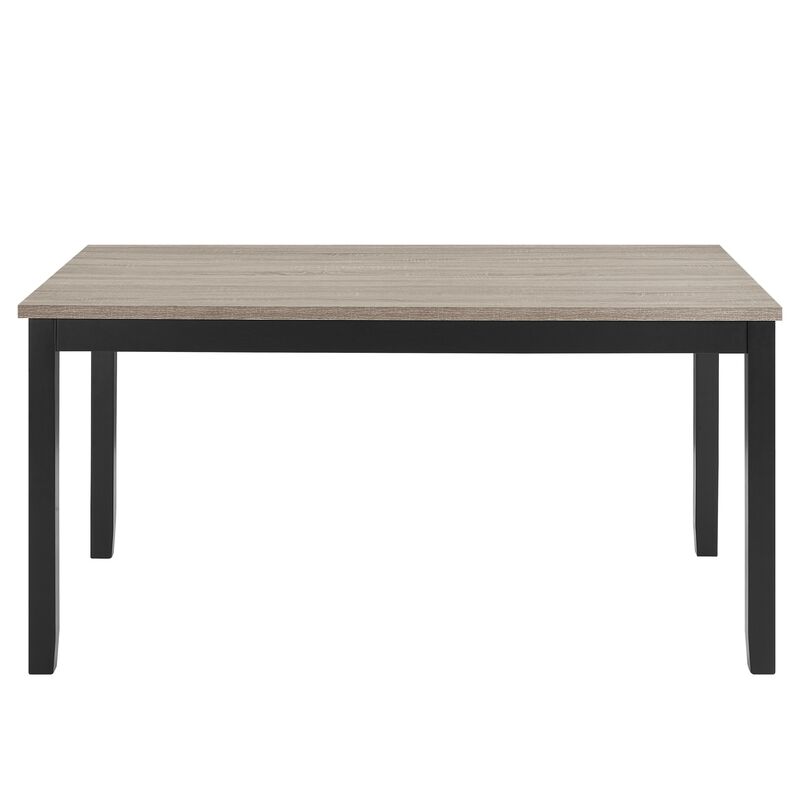 Phy 5pc Dining Table and Chairs Set, Nailheads, Tufted Beige, Brown, Black - Benzara