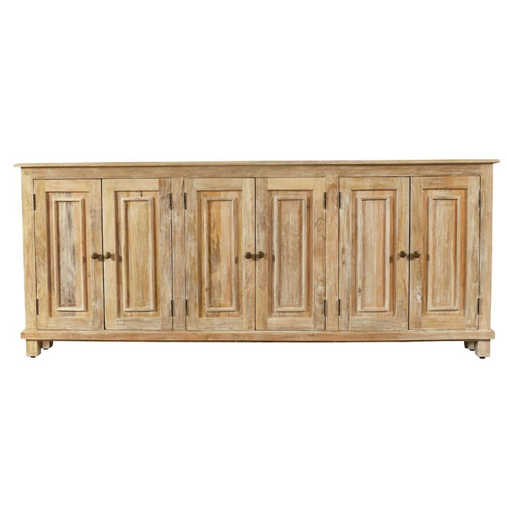Alex Hamilton Jenna 6 Door Sideboard in a Natural Finish on Solid Mango Wood