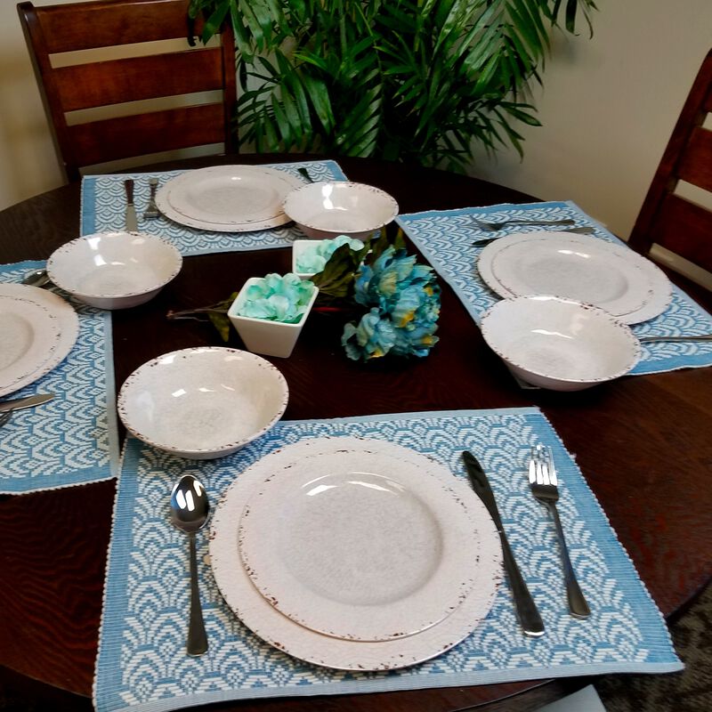 Studio California Melamine Mauna 12 Piece Dinnerware Set