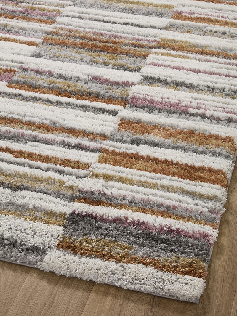 Levitt LEV03 Ivory/Sunset 7'10" x 10' Rug