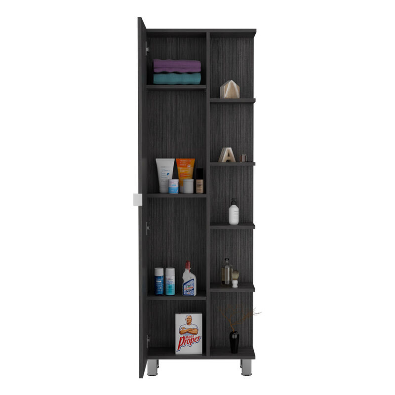 Corner Cabinet Womppi, Bathroom, Smoky Oak