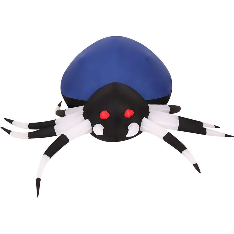 Haunted Hill Farm 6ft Inflatable Spider Blue Body w/ Disco light